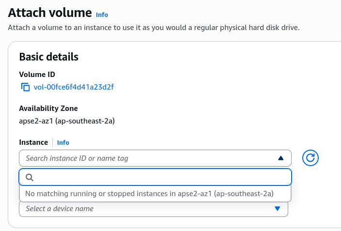 Attaching EBS volume to EC2 instance in different AZ
