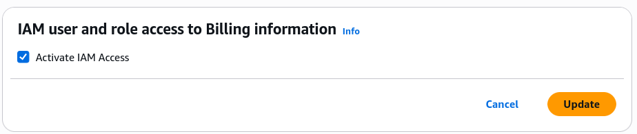 Activate IAM Access