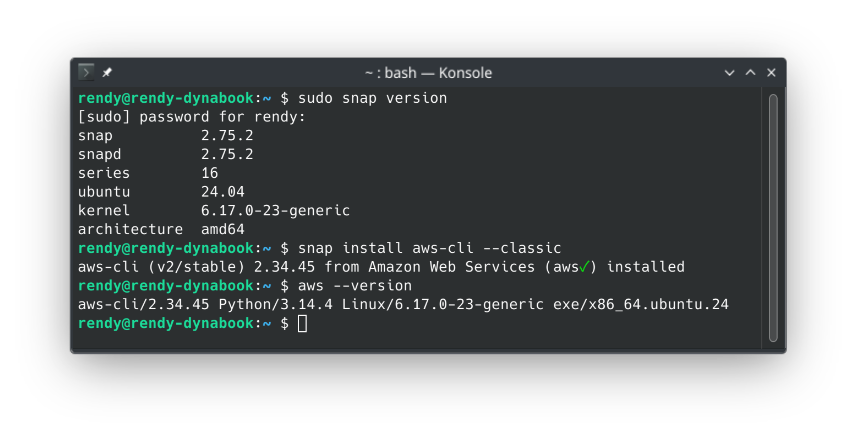 AWS CLI installation