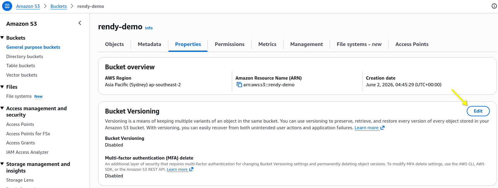 Bucket Versioning