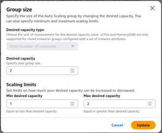 Changing Desired Capacity