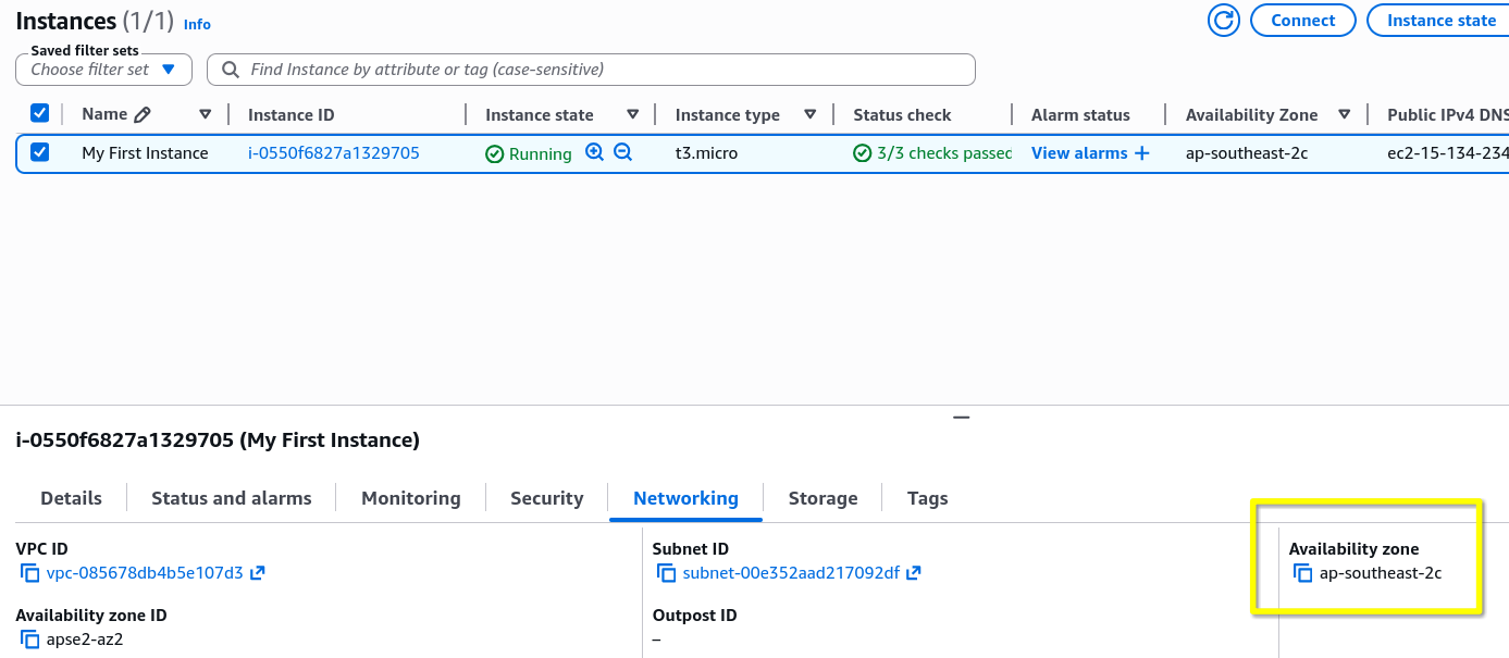 Checking which AZ your EC2 instance is in