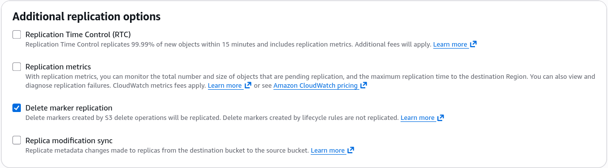 Enable Delete Marker Replication
