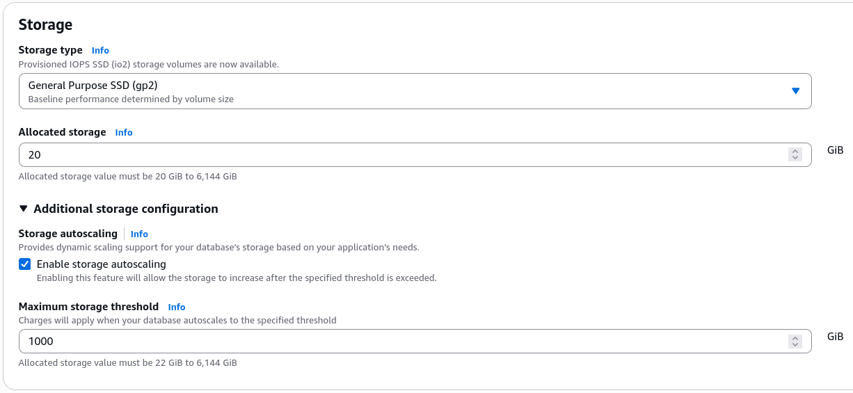 Storage Auto Scaling