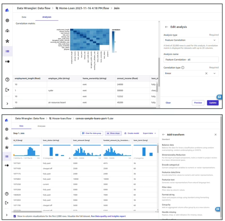 SageMaker Canvas Data Preparation